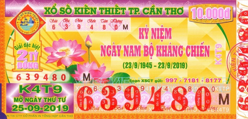 Mẫu vé xổ số Cần Thơ và những thông tin cần biết về XSCT