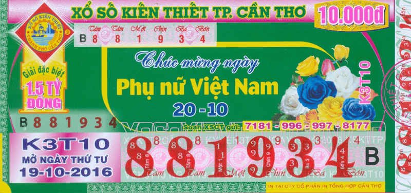 Mẫu vé xổ số Cần Thơ và những thông tin cần biết về XSCT