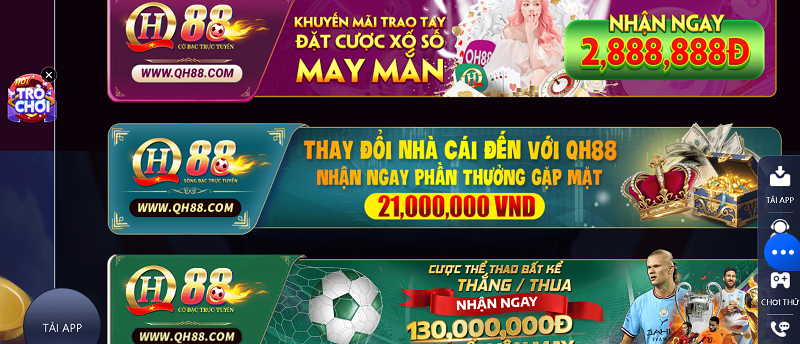 Chương trình khuyến mãi siêu khủng của Casino QH88