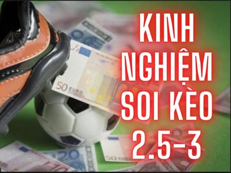 Kinh nghiệm đặt cược kèo tài xỉu 2.5/3