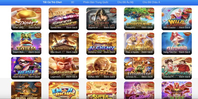 Hàng loạt game Slots phong phú, đa dạng