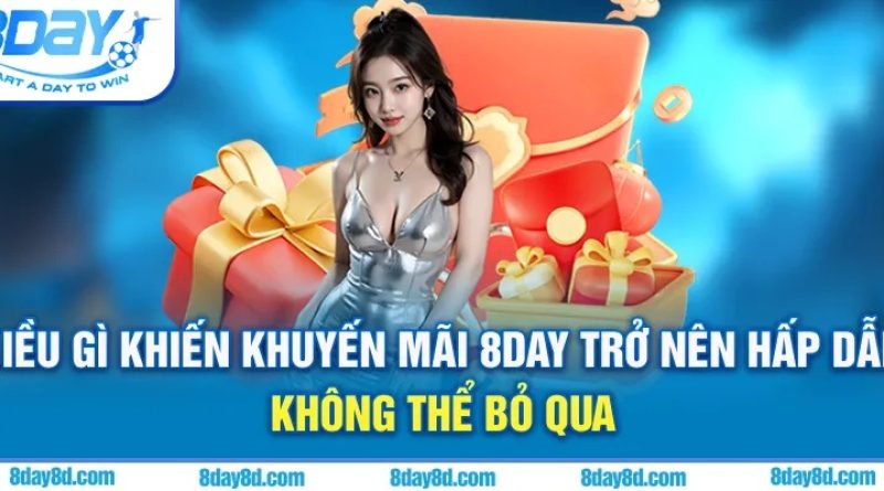 Khuyến mãi 8day – Cơ hội nhận thưởng cực hấp dẫn mỗi ngày