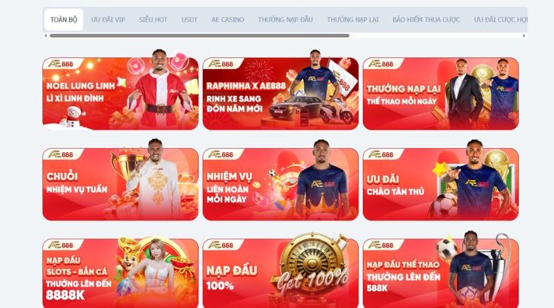 Khuyến mãi AE888 – Ưu đãi cực lớn dành cho bet thủ